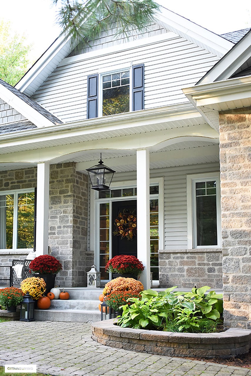 fall front porch from citrine living blog