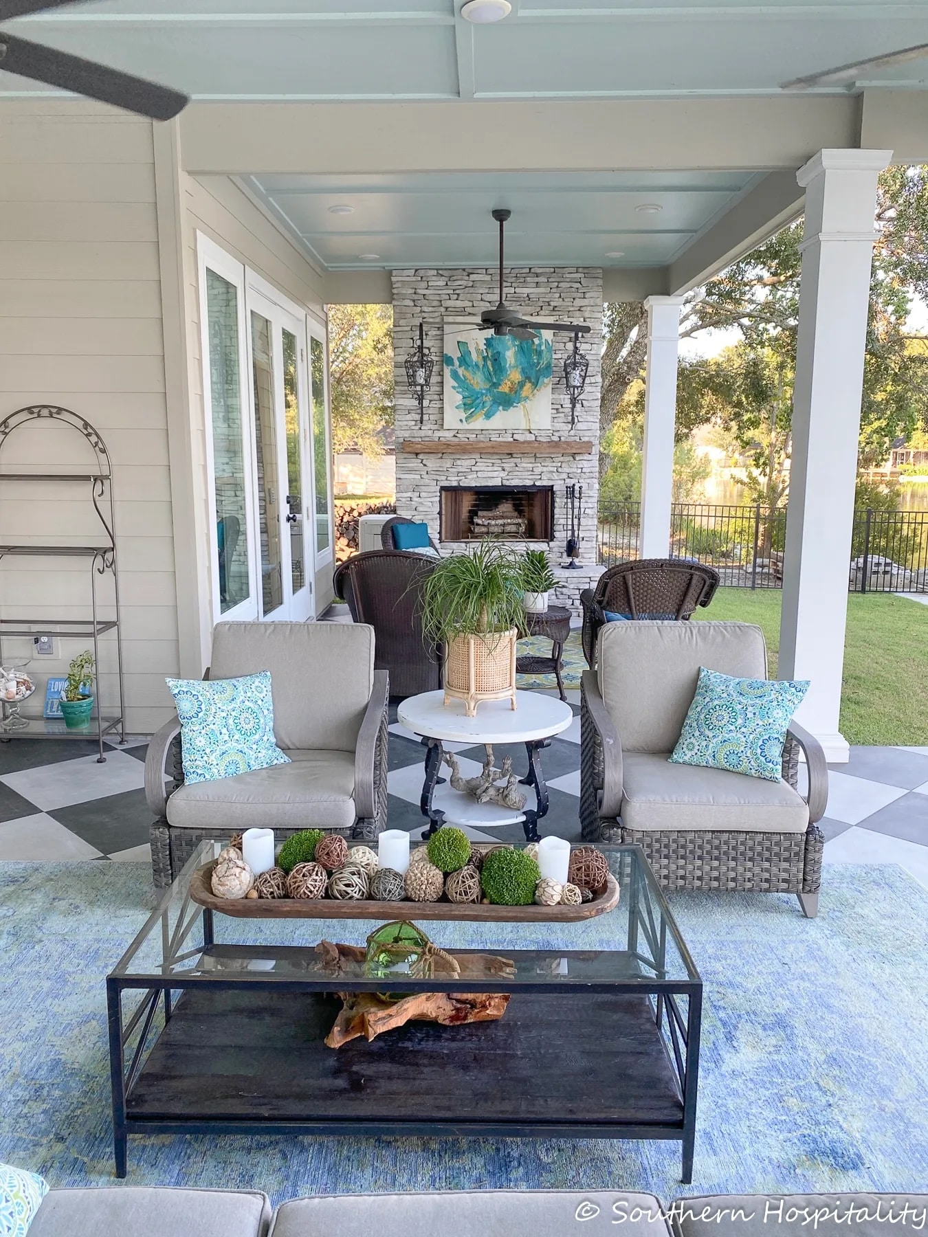 lake house porch update