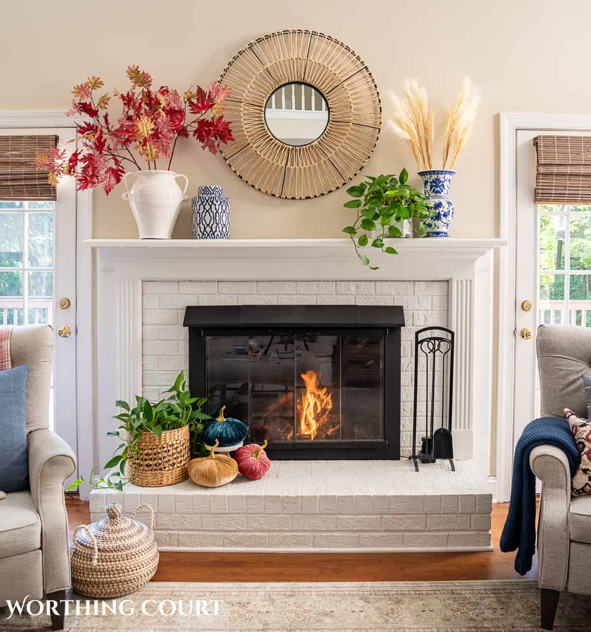 Simple Fall Table Setting Cozy Fall Living Room, Beautiful Autumn Table Setting & Easy Seasonal ...